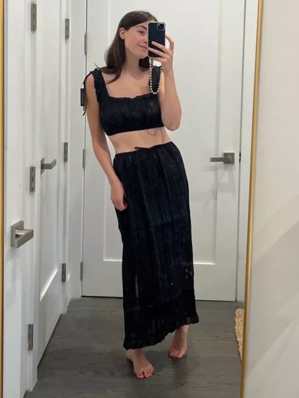 ISO Doen Renee Top & Renaud Skirt Set (Black or White) L or XL